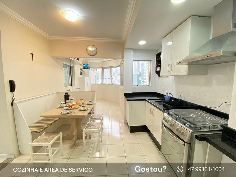 Apto Familiar Quadra Mar, 4 Qtos, Vista Mar, 2 Suítes c/ AC