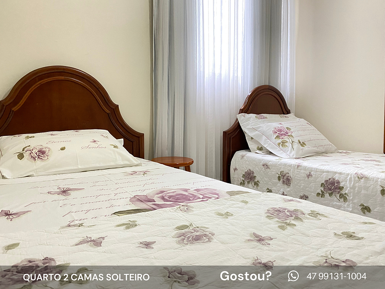 Apto Familiar Quadra Mar, 4 Qtos, Vista Mar, 2 Suítes c/ AC