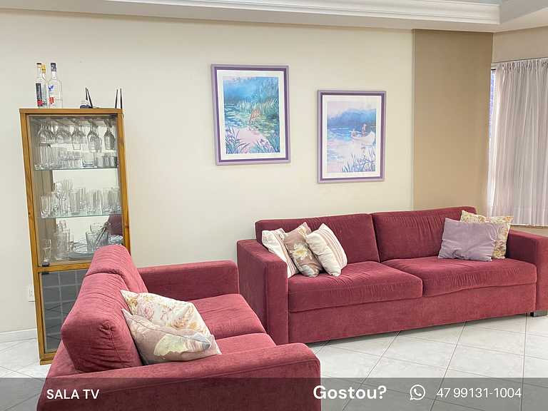 Apto Familiar Quadra Mar, 4 Qtos, Vista Mar, 2 Suítes c/ AC