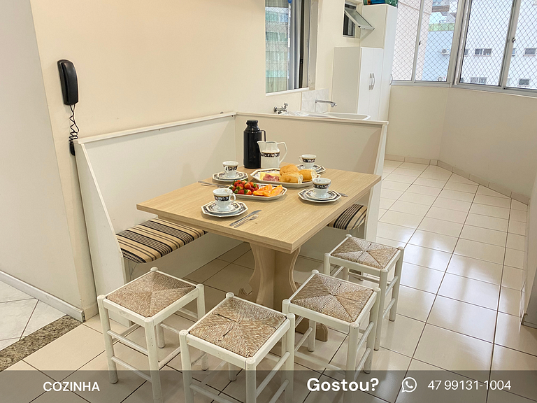 Apto Familiar Quadra Mar, 4 Qtos, Vista Mar, 2 Suítes c/ AC