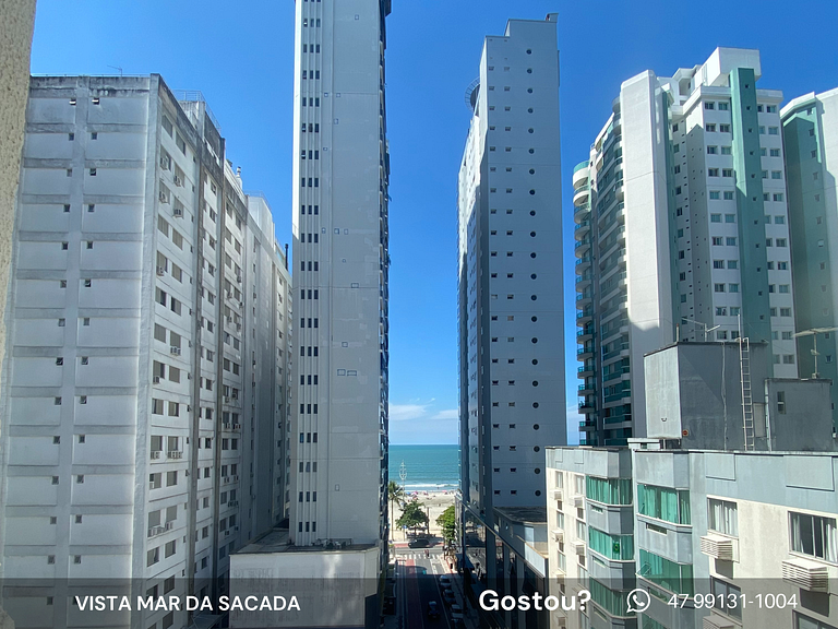 Apto Familiar Quadra Mar, 4 Qtos, Vista Mar, 2 Suítes c/ AC
