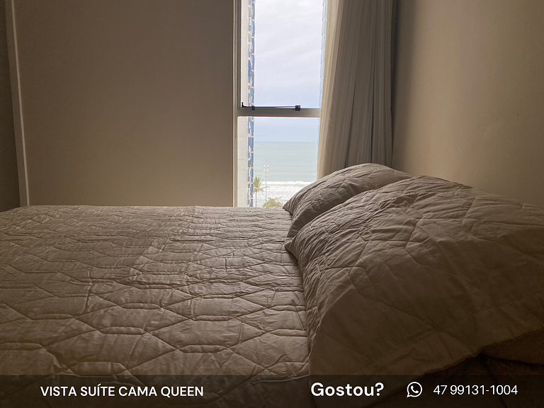 Apto Familiar Quadra Mar, 4 Qtos, Vista Mar, 2 Suítes c/ AC