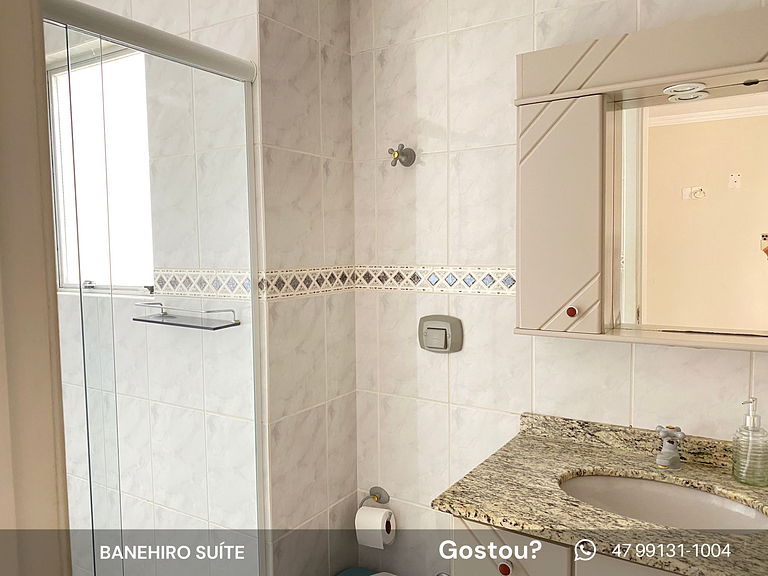 Apto Familiar Quadra Mar, 4 Qtos, Vista Mar, 2 Suítes c/ AC