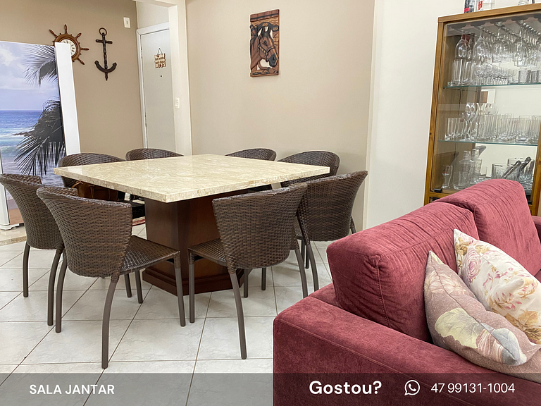 Apto Familiar Quadra Mar, 4 Qtos, Vista Mar, 2 Suítes c/ AC